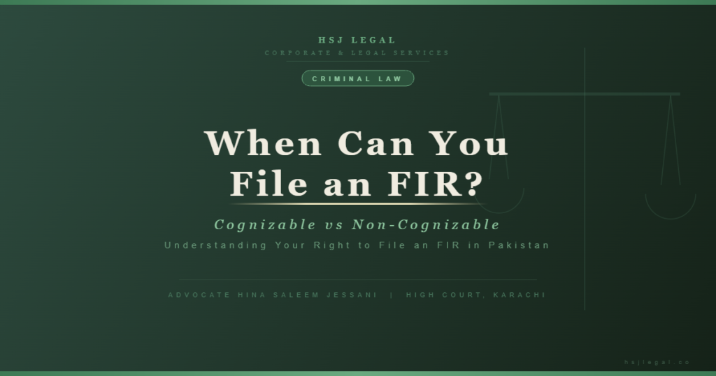 File FIR Pakistan - HSJ Legal